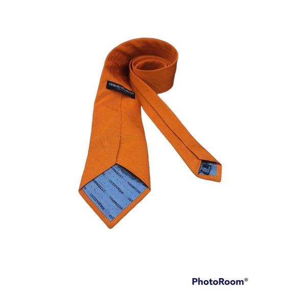 GIORGIO REDAELLI Solid Orange Silk Tie ITALY 60"-3.6" EX COND - Picture 6 of 7